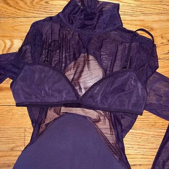 House Of Cb Safiya Black Grape Maxi Dress Size S Small NWOT